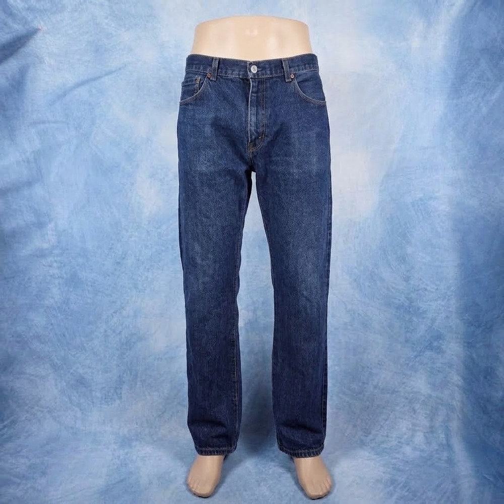 Levis 517 Bootcut Jeans Mens 34x32 Dark Wash Denim Blue 00517-0217